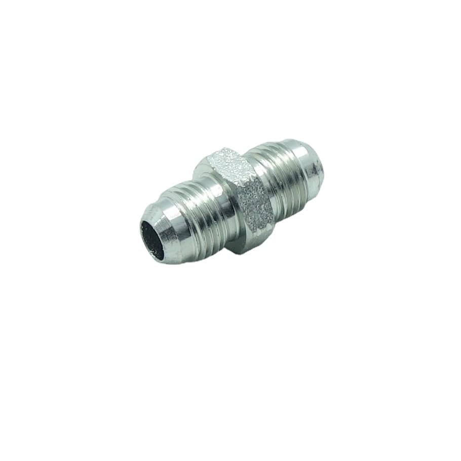 2 Pcs 3/8" Male JIC 37° (9/16"-18) x 3/8" Male JIC 37° (9/16"-18) Flare Straight Union Adapter Hydraulic Fitting