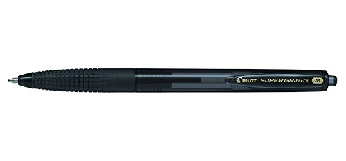 Pilot Supergrip G - Bolígrafo retráctil (punta de 1,0 mm), color negro