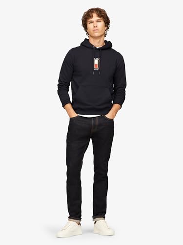 Tommy Hilfiger Men's Medium Weight Fleece Hoodie Sweatshirt with Embroidered Flag Logo2