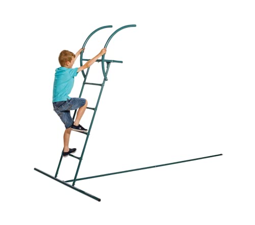 Gartenwelt Riegelsberger Scala autoportante verde scuro per scivolo da 290 cm o 300 cm per altezza base 150 cm Scivolo a onda non incluso nella fornitura