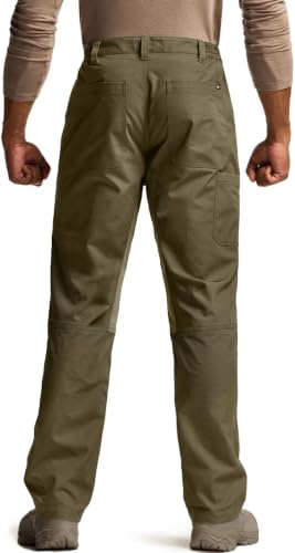 Image of CQR Men's Quick Dry Work Pants, Water Resistant Outdoor Tactical Pants, Lightweight Stretch Cargo Hiking Pants