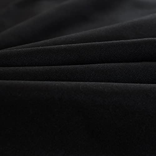 Mengersi Black Four Corner Post Bed Canopy Bed Curtains Sheer Canopy For Adults Girls Bedroom Decoration Lightproof Windproof (Queen, Black) #TOP2