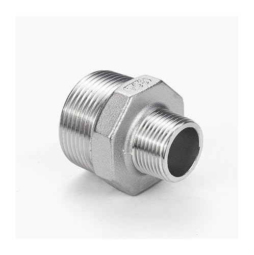 Raccord inox 304 male male G1 a G1/2 reducteur droit pour plomberie