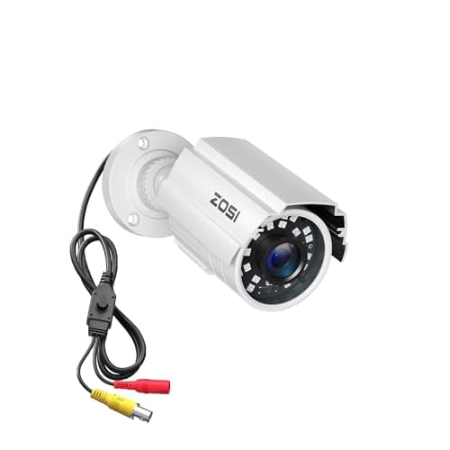 ZOSI 1080P HD 1920TVL Hybrid 4-in-1 TVI CVI AHD 960H CVBS CCTV Security Camera,80ft Night Vision,2MP Weatherproof Aluminum Metal Bullet Camera for 960H,720P,1080P,5MP,4K Analog Surveillance