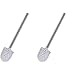 TIENDA EURASIA Pack 2 Escobillas de Baño - Recambio de Escobilla WC de Baño de Acero Inoxidable - Ø8 x 35x5 cm (Blanco)