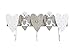 Perchero de Pared Madera con 3 Ganchos, Gris y Blanco Decorativo de Perro y Corazón Colgadores de Ropa, Perchero para Recibidor, Cocina, Pasillo, Dormitorio, Habitación Infantil y Bebé