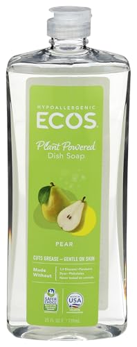 ECOS, Earth Friendly Products Dishmate Dishwashing Liquid Natural, Pear, 25 Fl Oz