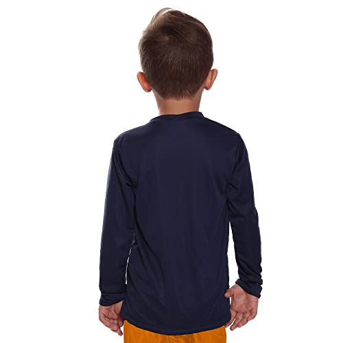Camiseta Infantil Menino Proteção UV Térmica Solar Manga Longa Camisa Praia Esporte, Tamanho 10