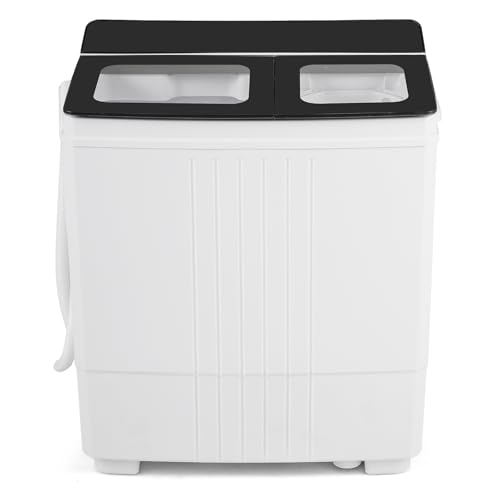 COSTWAY 20Lbs Portable Washing Machine with Built-in Drain Pump Black