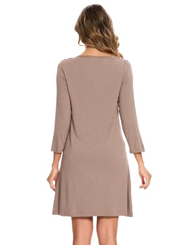 Image of GYS Womens Bamboo Viscose Nightgown Super Soft Lightweight Night Shirts for Sleeping