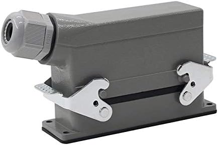 KAMCON? Rectangular heavy duty connector hdc-he-6/10/16/20/24/32/48 core waterproof aviation plug top line and lateral line 16A (HDL-HE 24 PIN)