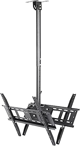 Universal TV Stand Multifunction TV Double TV Ceiling Mount, Swivel Tilt Heavy Duty Holds 2 Back to Back TVs, TV Bracket Fits 32-65 Inch LED TVs, Mount On Ceilings TV Mou