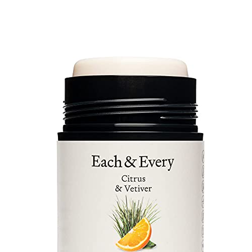 Each & Every 2-Pack Natural Aluminum-Free Deodorant For Sensitive Skin With Essential Oils, Plant-Based Packaging (Citrus & Vetiver, 2.5 Ounce (Pack Of 2)) #TOP4