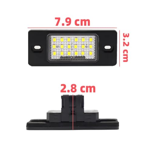 Luz de matrícula compatible con VW Tiguan 2008 y Golf 5 Wagon dos unidades traseras 6