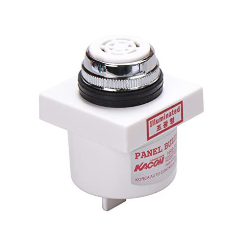 Kacon HRB-PS52IR, 220VAC, Buzzer, 25mm Panel Hole, 80dB, Intermittent Sound, IP40