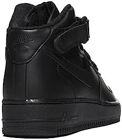 Nike Boy's Air Force 1 Mid LE (Big Kid) Black/Black 5.5 Big Kid M | Image 2