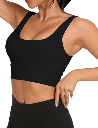 Buauty Sports Bras for Women, High Support Sport Bra Workout Built in Bra Scoop Neck U Back Yoga Sports Bra3