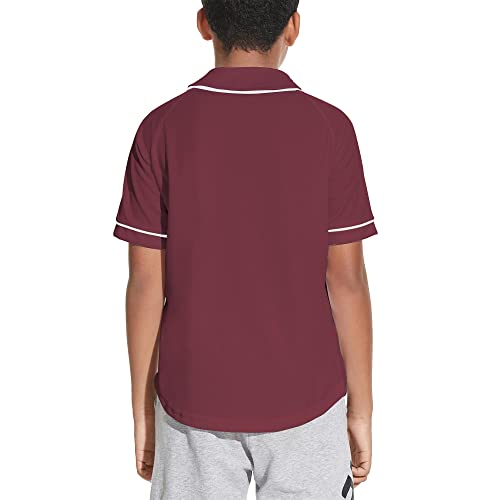 Image of Yuji Itadori Kids Baseball Jersey Button Boys Short Sleeve T-Shirts Hip Hop Fashion Casual Sports Solid Color Shirt