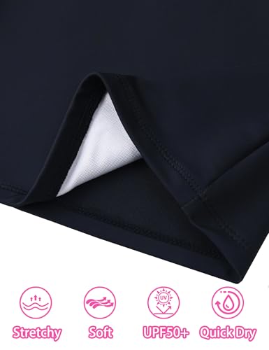 Image of Girls Rash Guard Swimsuit Two Pieces Adorable Swimswear Quick Dry Bathing Suit Long Sleeve