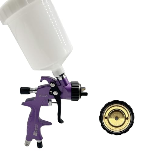 Pistola pulverizadora HVLP con boquillas intercambiables y tanque de 600 ml 5