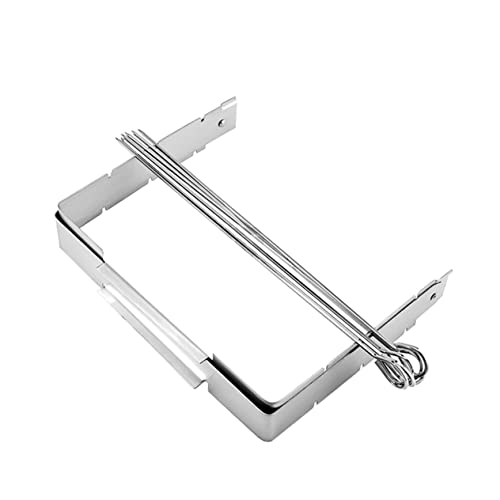 INOOMP 1 Juego Rejilla de Barbacoa Inoxidable Herramienta de Cocina para BBQ Portátil y Duradera
