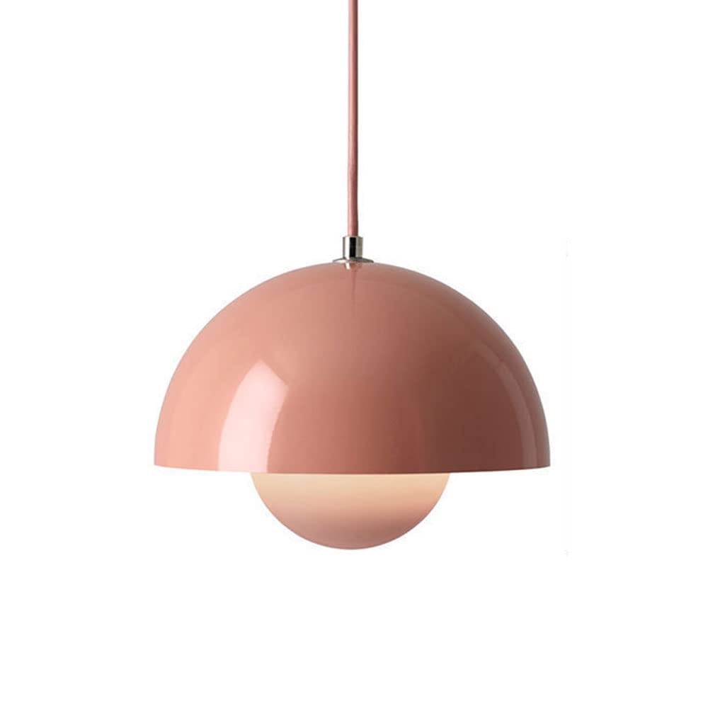 LYMSXAZOU Nordic Style Adjustable Circle Pendant Lamp Metal Shade E27 Ceiling Light Fixture Creative Hanging Modern Illumination for Home Decor