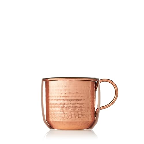 Thymes Simmered Cider Copper Candle - Warm & Spicy Apple Scented Candles for Home - Notes of Apple, Clove, and Cardamom - Luxury Gifts for Women & Men - Fall Decor (Copper Cup, 10 oz)