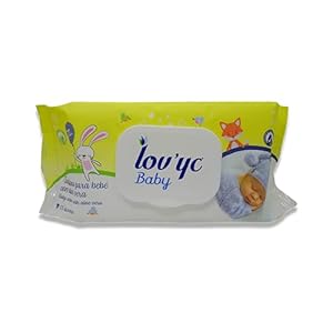 Lov’yc Feuchttücher für Babys mit Aloe Vera, Weiß, 72 Stück