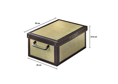 Lavatelli Baulino Tapirus, decorative storage box, cardboard storage boxes with lids, storage boxes with lids and Handles, clothes storage, toy box storage, storage baskets, teddy storage, Brown, - Cosy Home Interiors Lavatelli Baulino Tapirus, decorative storage box, cardboard storage boxes with lids, storage boxes with lids and Handles, clothes storage, toy box storage, storage baskets, teddy storage, Brown, - Image 6