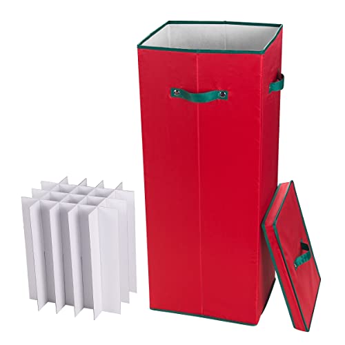 Elf-Stor-1024-Paper-Storage-Box-Stores-up-to-20-Rolls-of-30-Inch-Long-Gift-Wrap-in-One-Convenient-Red-Lidded-Container-1-PACK