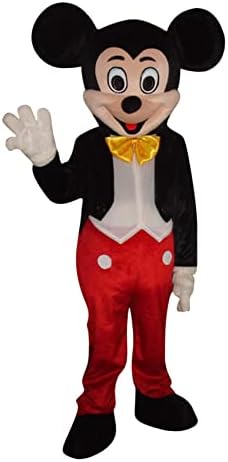 Mickey Mouse and Minnie Mouse Adult Mascot Costume Fancy Dress Outfit (Mickey Mouse)