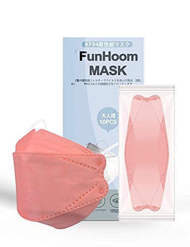 [FunHoom] KF94�}�X�N �I�����W �g���̂� �s�D�z4�w�t�B���^�[���� �}�X�N 100���Z�b�g �ʕ �j�����p ���̍\�� �򖗖h�~ �h�o �ԕ��� �ʋC ���g���t���ɂ����^�C�v