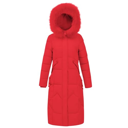 Image of Women Down Coat,Solid Color Long Sleeve Zipper Hooded Parkas Coats Padded Quilted Puffer Long Warm Jacket,Ladies Autumn Winter Outdoor Windproof Softshell Thermal Jackets with Pockets Outwear M-4XL