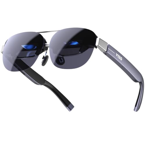 TOZO VIZO Z1 Pro AR Glasses 160" Virtual Screen, 1800 Nits, 120Hz Micro-OLED Display, 2D/3D, Dual Stereo Speakers, USB-C Plug, Detachable Frame, Lightest Portable Wearable Display for iPhone & Android
