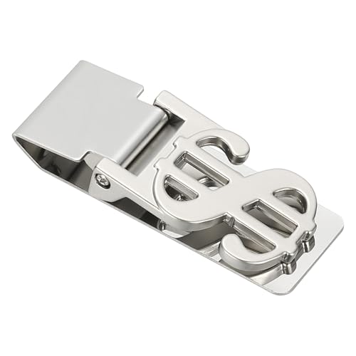 PATIKIL Stainless Steel Money Clip, Metal Slim Wallet Clip for Men Silver Money Holder Minimalist Front Pocket Wallet for Credit Card Business Card