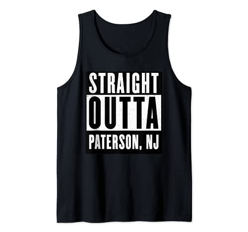 Straight Outta New JERSEY Tshirt PATERSON Home Tee con scollo a V Canotta