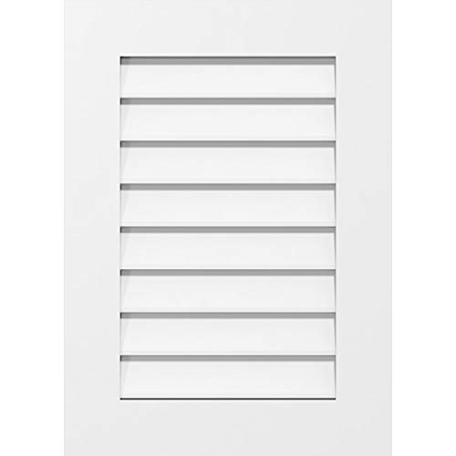 Ekena Millwork GVPVE26X3601SN Vertical Surface Mount PVC Gable Vent, 26 W Inch x 36 H Inch, Factory Primed White by Ekena Millwork - Used condition - US$29.21