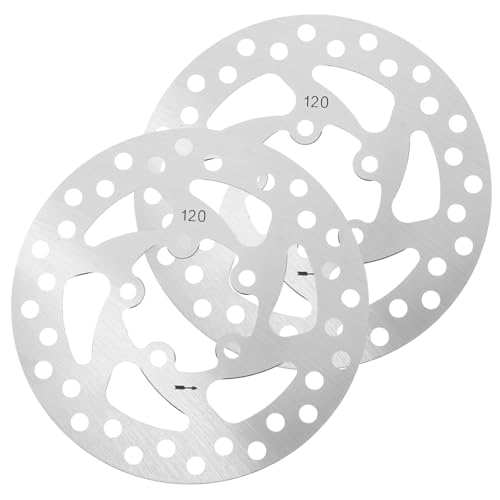 Gogogmee Scooter Accessory 2Pcs Electric Scooter Brake Discs Diameter High Strength Stainless Steel Heat Dissipation 6-Hole Rotor