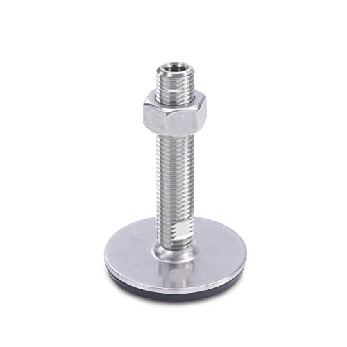 Ganter Normelemente GN 41-60-M16-150-D3-UK 41-60-M16-150-D3-UK-Stainless Steel Feet, Silver, Gewinde d2: M16X150