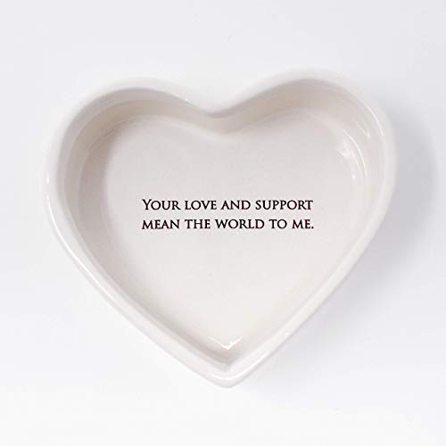 Mother Of The Bride Or Mother's Day Gift, Ceramic Heart Keepsake Box With Lid - All That I Am I Owe To My Mother - Handmade Jewelry Holder Gift For Mom #TOP2