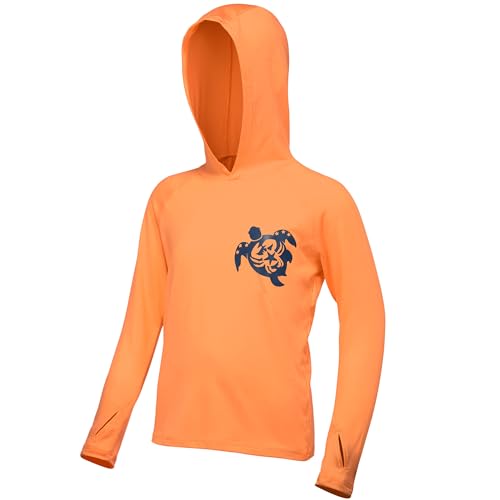 Image of Boys Rash Guard Swim Hoodie, Kids Long Sleeve Sun Fishing Shirts