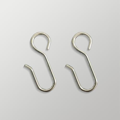 MaKefeile Curtain Track Hook S-Shaped Curtain Hook Stainless Steel Curtain Hook for Ceiling and Wall Mounted Curtain Rail (30pcs)
