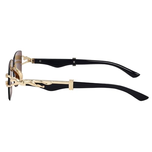 Image of Dervin UV Protected Rectangular Rimless Sunglasses for Men and Women