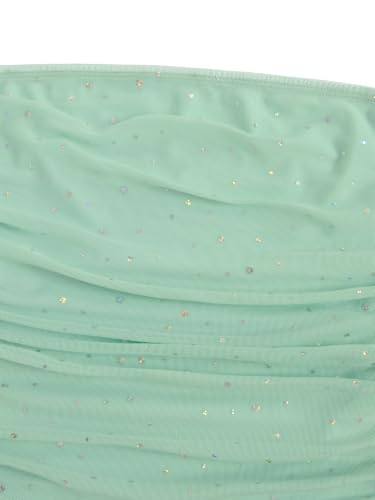 Image of Floerns Women's Rhinestone Sleeveless Bandeau Party Corset Sequin Tube Top