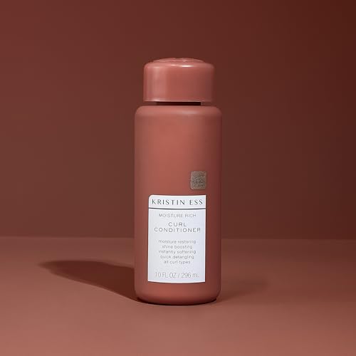 Kristin Ess Hair Moisture Rich Conditioner for Curly + Wavy Hair, 10 fl. oz, Vegan, Sulfate, Paraben and Silicone Free, Color + Keratin Safe