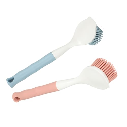 NULYLU Kitchen Cleaning Brush Dish Scrubbers Set Pot Brush for Washing Dish Reusable Portable