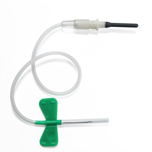 Blood Collection Needles, 21G Butterfly N. 3/4" x 7" Sterile Individually Wrapped-50PCS