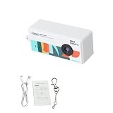 Yanmis Cámara Digital Llavero, Mini Cámara Retro 12M 1080P, Grabación de Video, Pantalla de 0,96 Pulgadas, 5 Filtros Retro, Gran Angular de 130°, para Fiestas de Viajes (White)