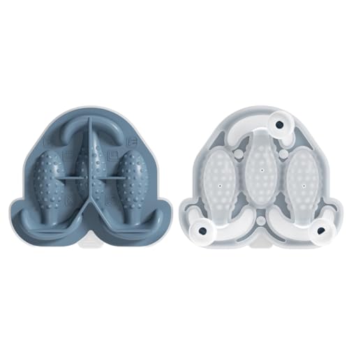 Molde de silicona para cubos de hielo color azul miniatura 1