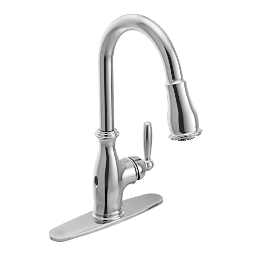 Moen Brantford Spot Resist Stainless Motionsense Wave Touchless One-Handle Pulldown Kitchen Faucet Featuring Reflex, 7185Ewsrs #TOP7